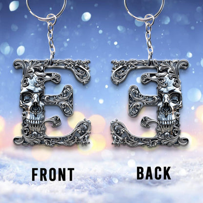 Skull Alphabet - Personalized Skull Keychain