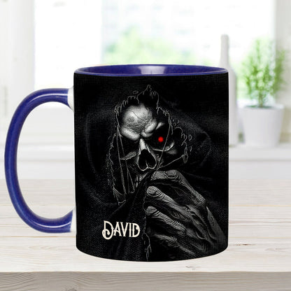 The Hidden Face - Personalized Skull Accent Mug