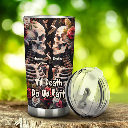 Til Death Do Us Part - Personalized Skull Tumbler