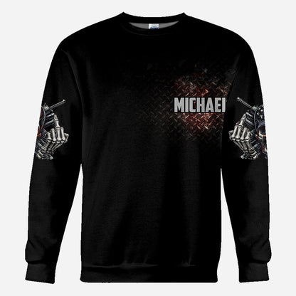 American Flag Skeleton - Personalized Skull All Over Shirt