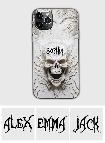 Beautiful White Skeleton - Personalized Skull Phone Case
