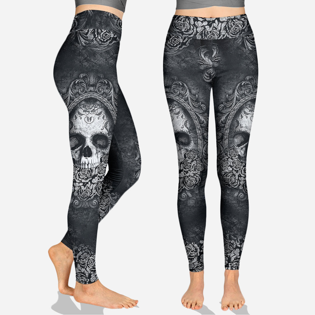 Floral Skull - Personalized Skull Hoodie and Leggings