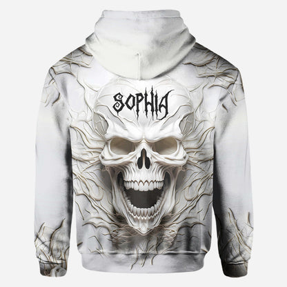 Beautiful White Skeleton - Personalized Skull All Over Shirt