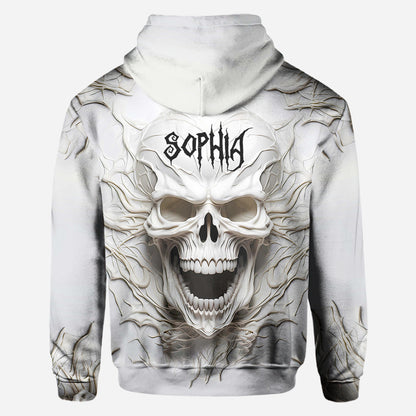 Beautiful White Skeleton - Personalized Skull All Over Shirt