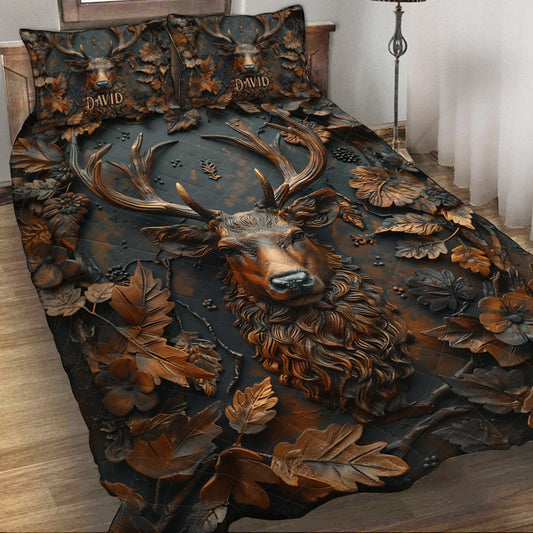 Cool Deer - Personalized Hunting Quilt Set