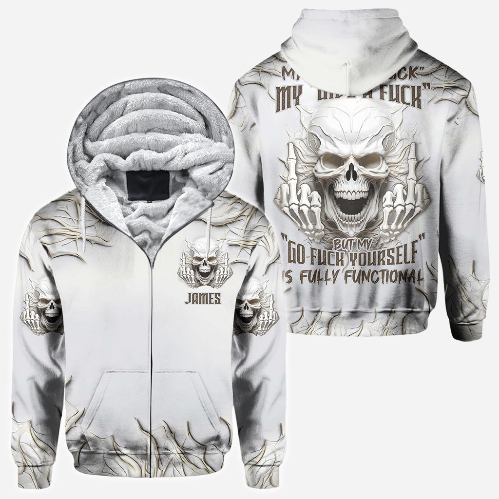 Sarcasm White Skull - Personalized Skull All Over Shirt