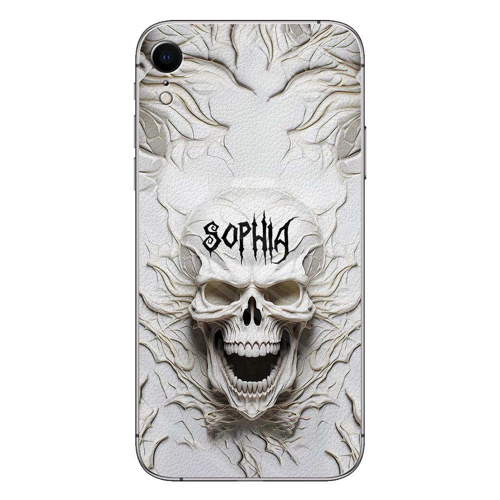 Beautiful White Skeleton - Personalized Skull Phone Case