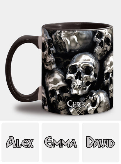 3D Metallic Skulls - Personalized Skull Accent Mug