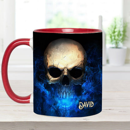 Ice And Fire - Personalized Skull Accent Mug