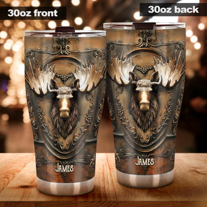 Stunning Moose - Personalized Hunting Tumbler