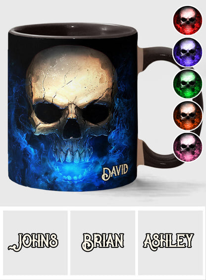 Ice And Fire - Personalized Skull Accent Mug