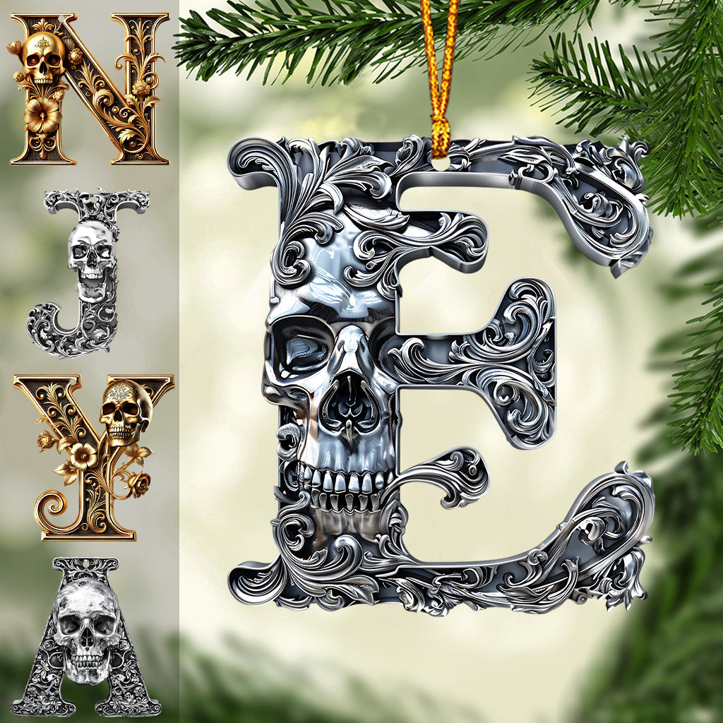 Skull Alphabet - Personalized Skull Ornament