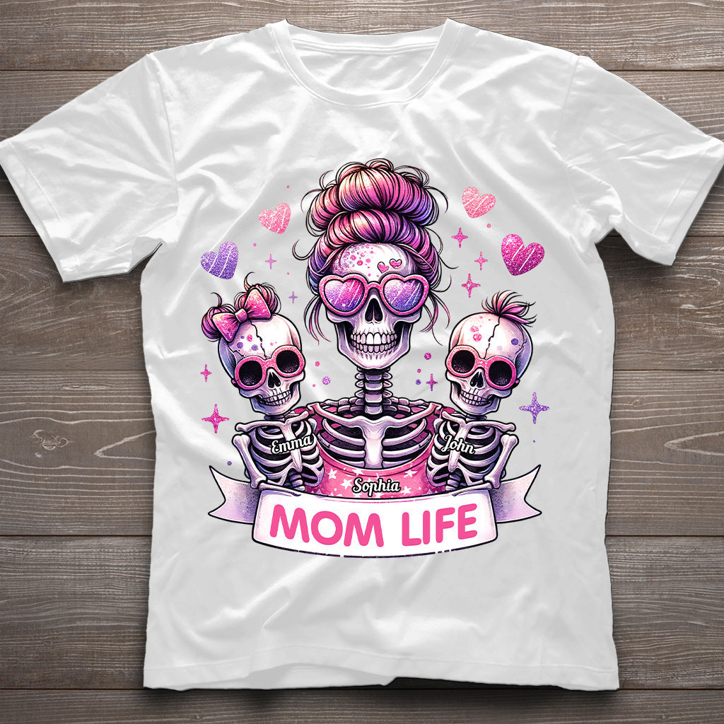 Mom Life - Personalized Skull T-shirt And Hoodie