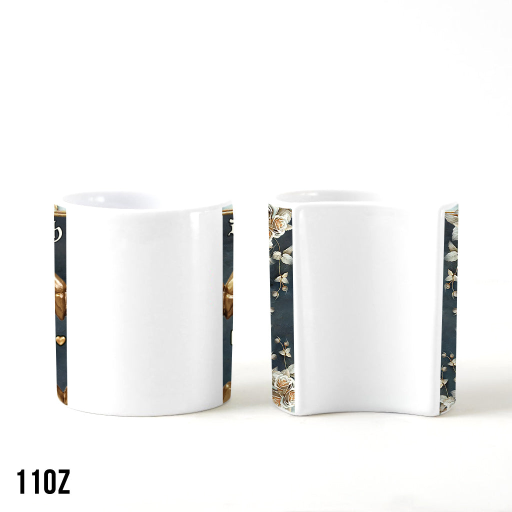 Till Death Do Us Part - Personalized Skull Matching Heart Handle Mug