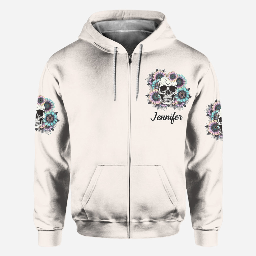 Beautiful Crazy - Personalized Skull All Over Shirt