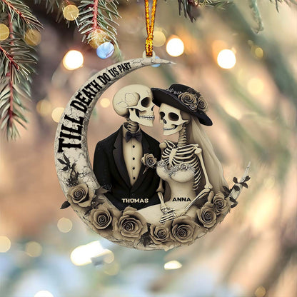 Till Death Do Us Part - Personalized Skull Ornament