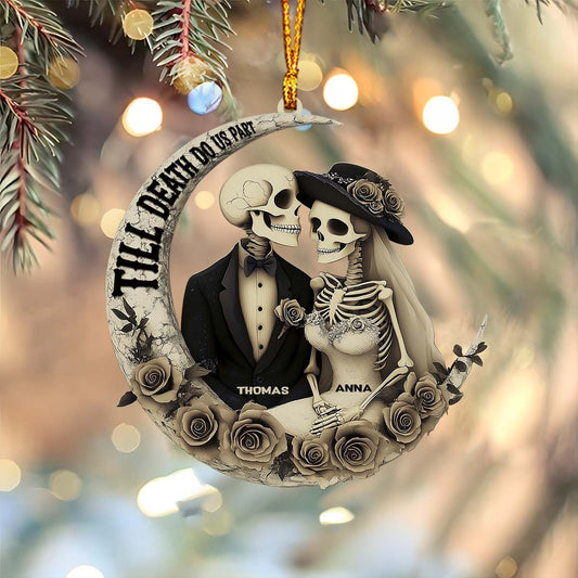 Till Death Do Us Part - Personalized Skull Ornament