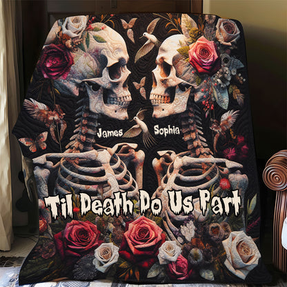 Til Death Do Us Part - Personalized Skull Blanket