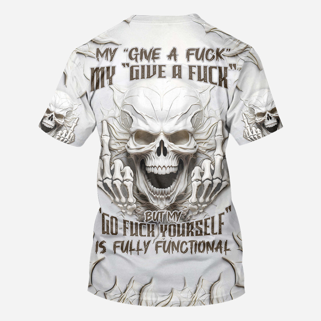 Sarcasm White Skull - Personalized Skull All Over Shirt