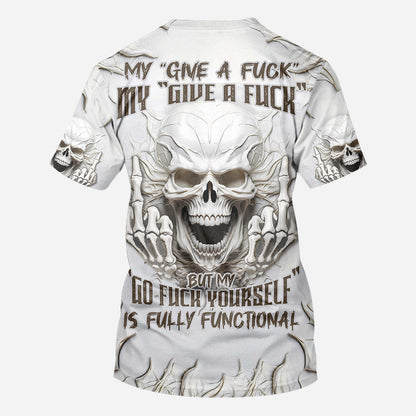 Sarcasm White Skull - Personalized Skull All Over Shirt