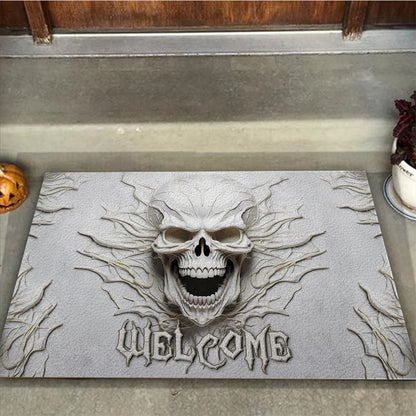 Welcome White Skull - Skull Doormat