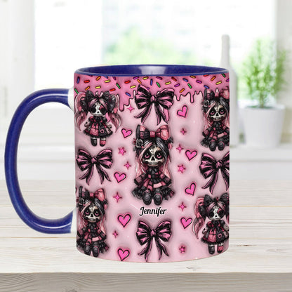 Sister Sister - Personalized Skull Accent Mug