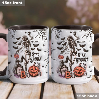 Stay Spooky - Personalized Skull Accent Mug