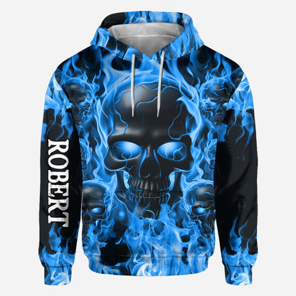 Melted Skull On Fire - Personalized Skull All Over Shirt