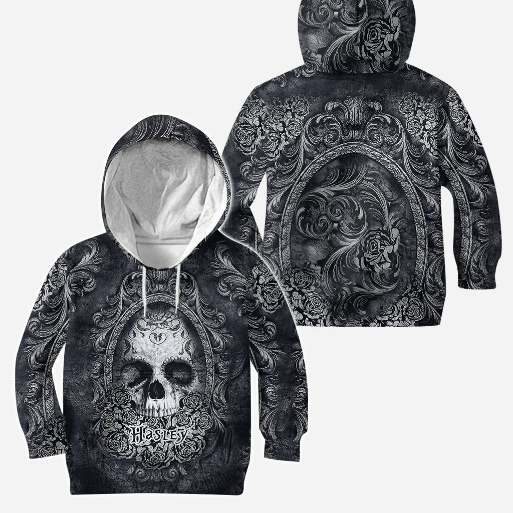 Floral Skull - Personalized Skull Hoodie and Leggings