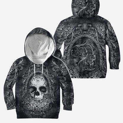 Floral Skull - Personalized Skull Hoodie and Leggings