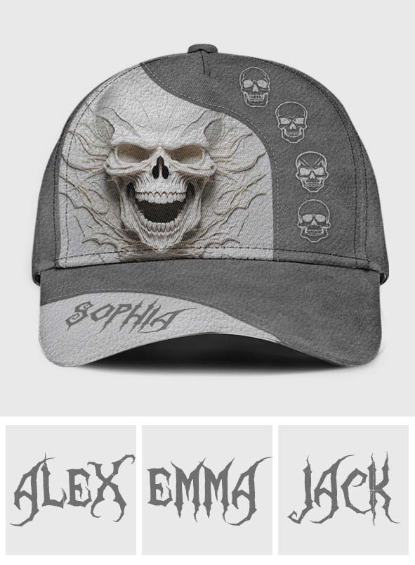 Beautiful White Skeleton - Personalized Skull Classic Cap