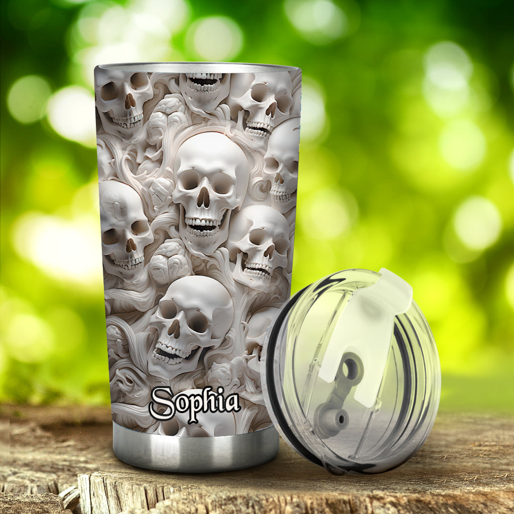White Bones - Personalized Skull Tumbler