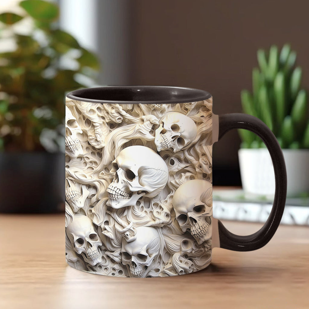 White Skull - Personalized Skull Accent Mug