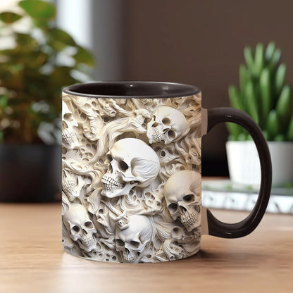 White Skull - Personalized Skull Accent Mug
