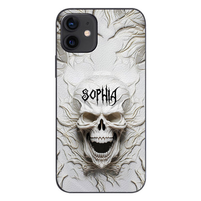 Beautiful White Skeleton - Personalized Skull Phone Case