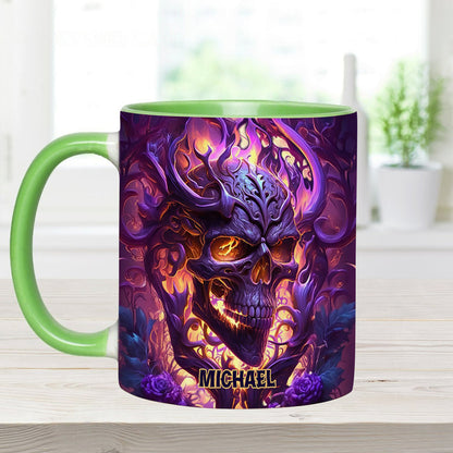 Fire and Fury - Personalized Skull Accent Mug
