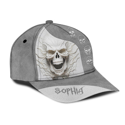 Beautiful White Skeleton - Personalized Skull Classic Cap