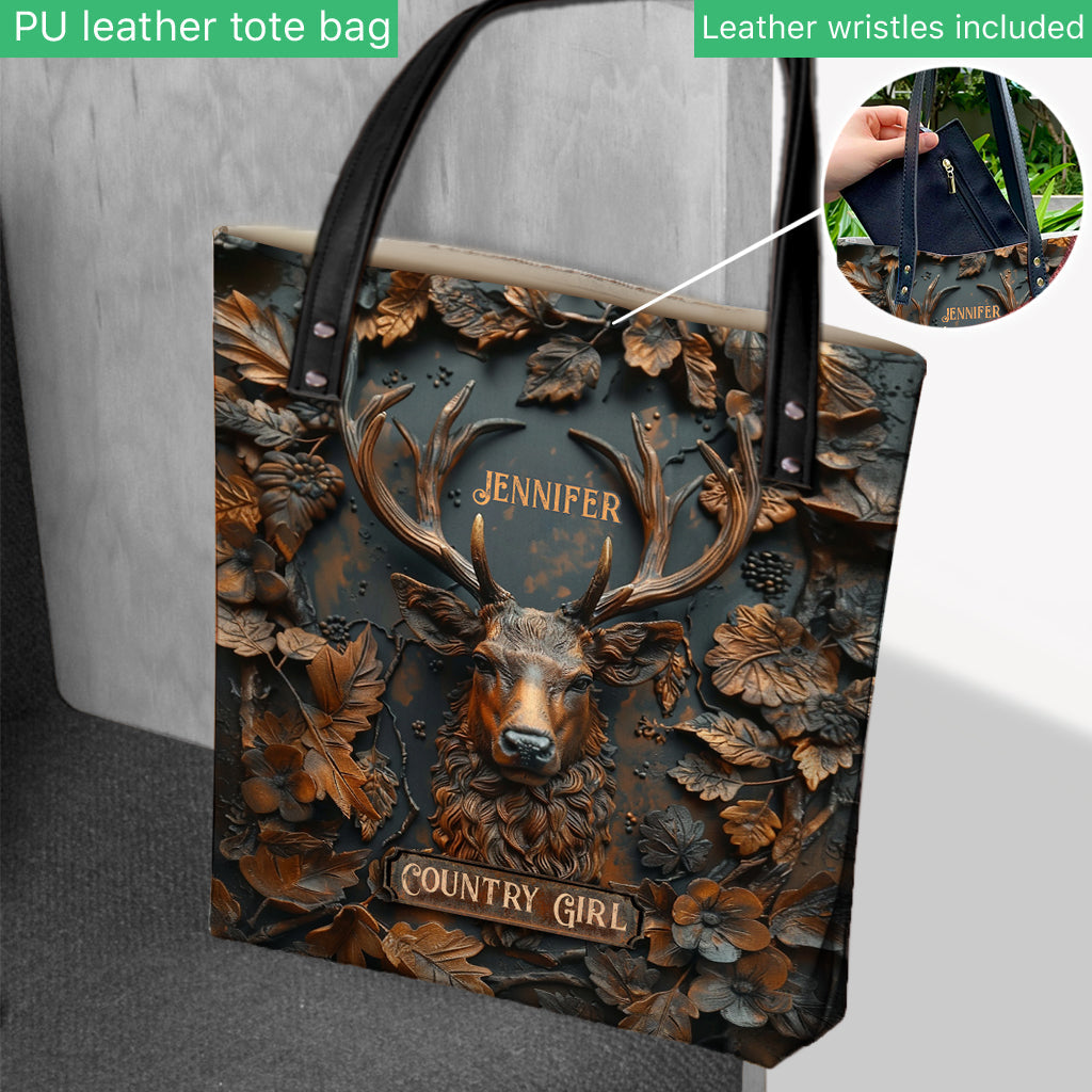Country Girl - Personalized Hunting Tote Bag