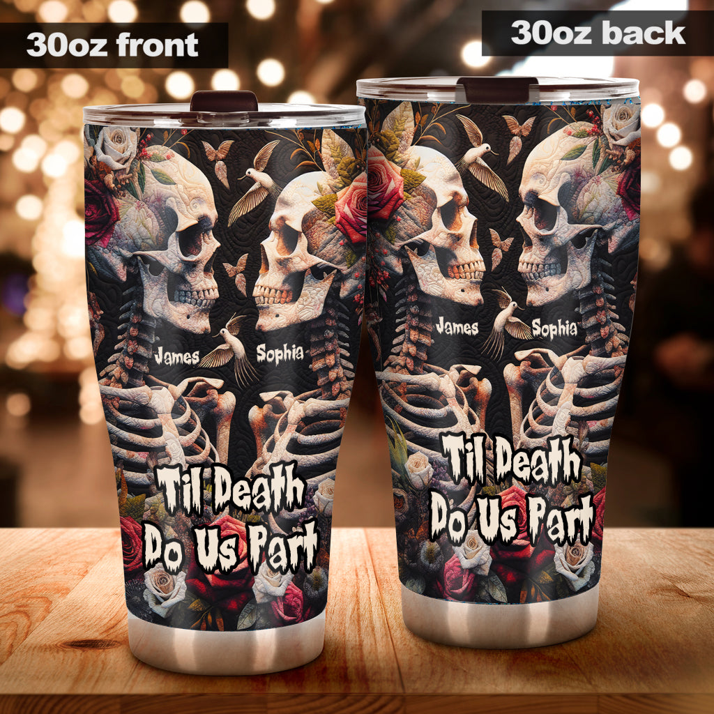 Til Death Do Us Part - Personalized Skull Tumbler