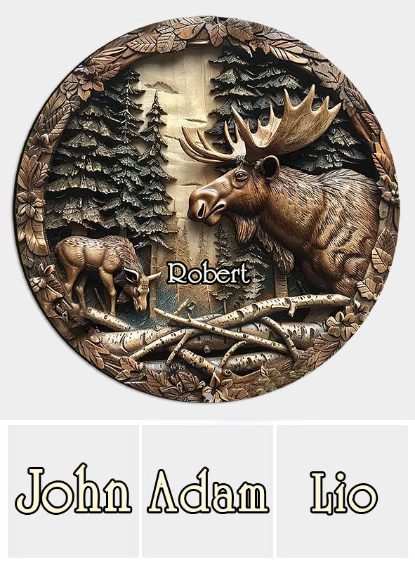 Love Hunting - Personalized Hunting Round Wood Sign