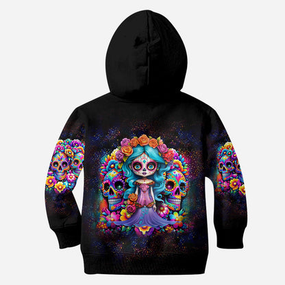 Cute Dolls La Catrina - Personalized Skull Hoodie and Leggings
