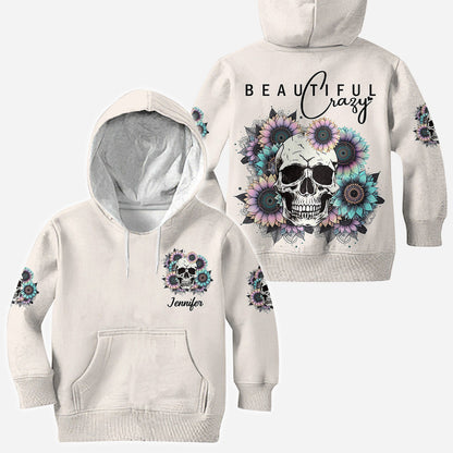 Beautiful Crazy - Personalized Skull All Over Shirt