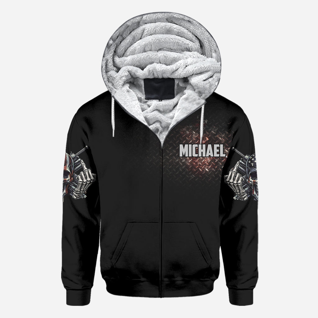 American Flag Skeleton - Personalized Skull All Over Shirt