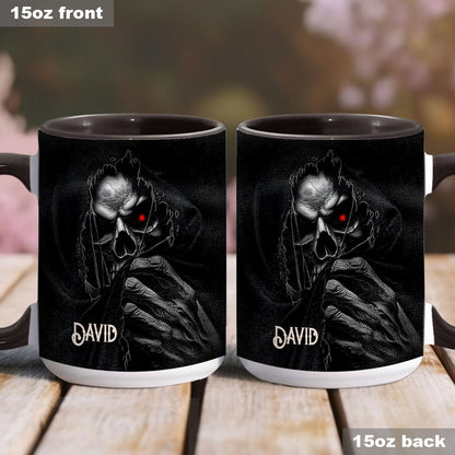 The Hidden Face - Personalized Skull Accent Mug