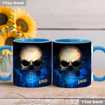 Ice And Fire - Personalized Skull Accent Mug