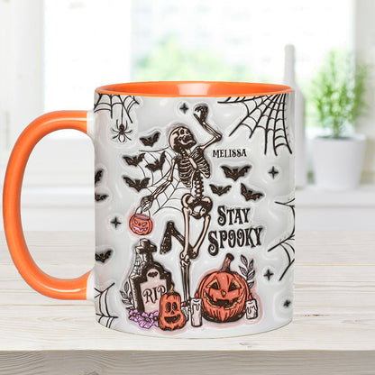 Stay Spooky - Personalized Skull Accent Mug