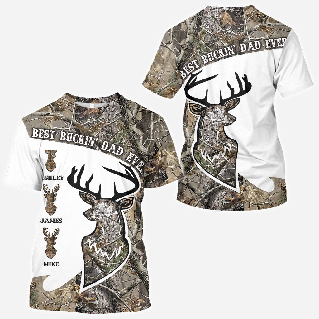 Best Bukin' Dad Ever - Personalized Hunting All Over Shirt