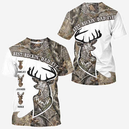 Best Bukin' Dad Ever - Personalized Hunting All Over Shirt