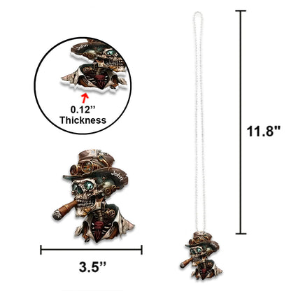 Spooky Skull - Personalized Skull Car Ornament