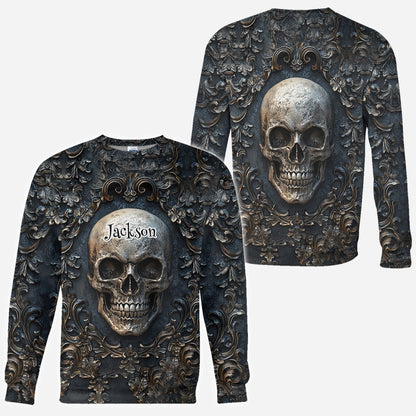 Vintage Skull - Personalized Skull All Over Shirt